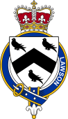 British Garter Coat of Arms for Lawson (England)