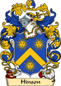 English or Welsh Family Coat of Arms (v.23) for Hinson (Devonshire and Gloucestershire)