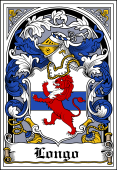 Italian Coat of Arms Bookplate for Longo