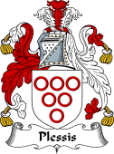 English Coat of Arms for the family Plessis or Plessey