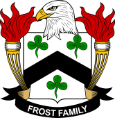 Coat of arms used by the Frost family in the United States of America