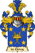 French Family Coat of Arms (v.23) for Clercq (de)