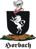 German shield on a mount for Horbach
