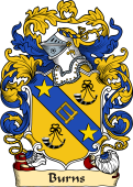 English or Welsh Family Coat of Arms (v.23) for Burns