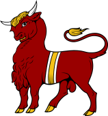 Bull Statant Belted or Sangle