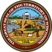 US State Seal for Wisconsin-1837
