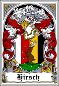 German Wappen Coat of Arms Bookplate for Hirsch