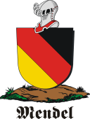 German shield on a mount for Mendel