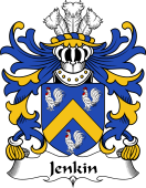 Welsh Coat of Arms for Jenkin (AP DAFYDD or JENKIN FYCHAN)