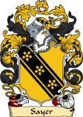English or Welsh Family Coat of Arms (v.23) for Sayer