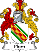 English Coat of Arms for the family Plum