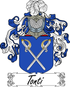 Araldica Italiana Coat of arms used by the Italian family Tonti