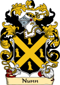 English or Welsh Family Coat of Arms (v.23) for Nunn (or Noune-Tostock Norfolk)