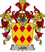 Irish Family Coat of Arms (v.25b) Lavin or O'Lavin