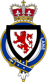 British Garter Coat of Arms for Lane (Ireland)