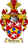 English Coat of Arms (v.23) for the family Dickman
