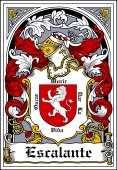 Spanish Coat of Arms Bookplate for Escalante