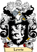 English or Welsh Family Coat of Arms (v.23) for Lewis