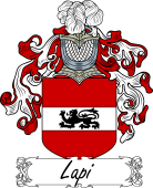 Araldica Italiana Coat of arms used by the Italian family Lapi