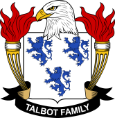 Coat of arms used by the Talbot family in the United States of America