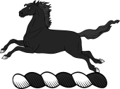Family crest from England for Amosley Crest - A Horse at Full Speed