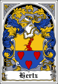 German Wappen Coat of Arms Bookplate for Hertz