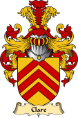 Welsh Family Coat of Arms (v.23) for Clare (Lords of Glamorgan)