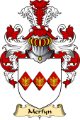 Welsh Family Coat of Arms (v.23) for Merfyn (FRYCH, King of Gwynedd )