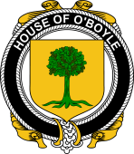Irish Coat of Arms Badge for the O'BOYLE family
