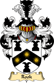 English Coat of Arms (v.23) for the family Rook (e)