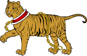 Tiger Passant Coll Chained