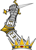 Family crest from Scotland for MacQuarrie (Version with Gauntlet)