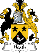 English Coat of Arms for the family Heath