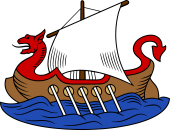 Ship-Viking, in Sea