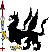 Griffin Passant Holding Tilting Spear