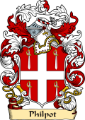 English or Welsh Family Coat of Arms (v.23) for Philpot (Gillingham, Kent)