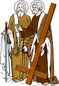 Catholic Saints Clipart image: St Peter and St Paul