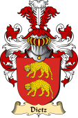 v.23 Coat of Family Arms from Germany for Dietz