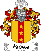 Araldica Italiana Coat of arms used by the Italian family Petrone