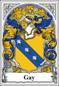 French Coat of Arms Bookplate for Gay