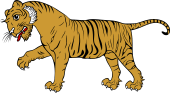 Tiger Passant with Head Abaissee