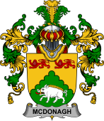 Irish Family Coat of Arms (v.25b) McDonagh or McDonogh