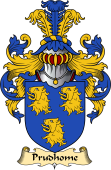 English Coat of Arms (v.23) for the family Prudhome
