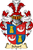 v.23 Coat of Family Arms from Germany for Scharf
