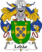 Portuguese Coat of Arms for Lobão or Lobeira