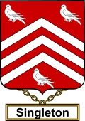 English Coat of Arms Shield Badge for Singleton
