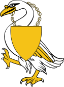 Swan Rampant Shield Pendant