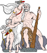 Gods and Goddesses Clipart image: Hercules and Hebe