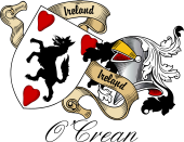 Sept (Clan) Coat of Arms from Ireland for O'Crean