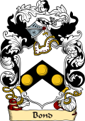 English or Welsh Family Coat of Arms (v.23) for Bond (Peckham, Surrey, and Cornwall)